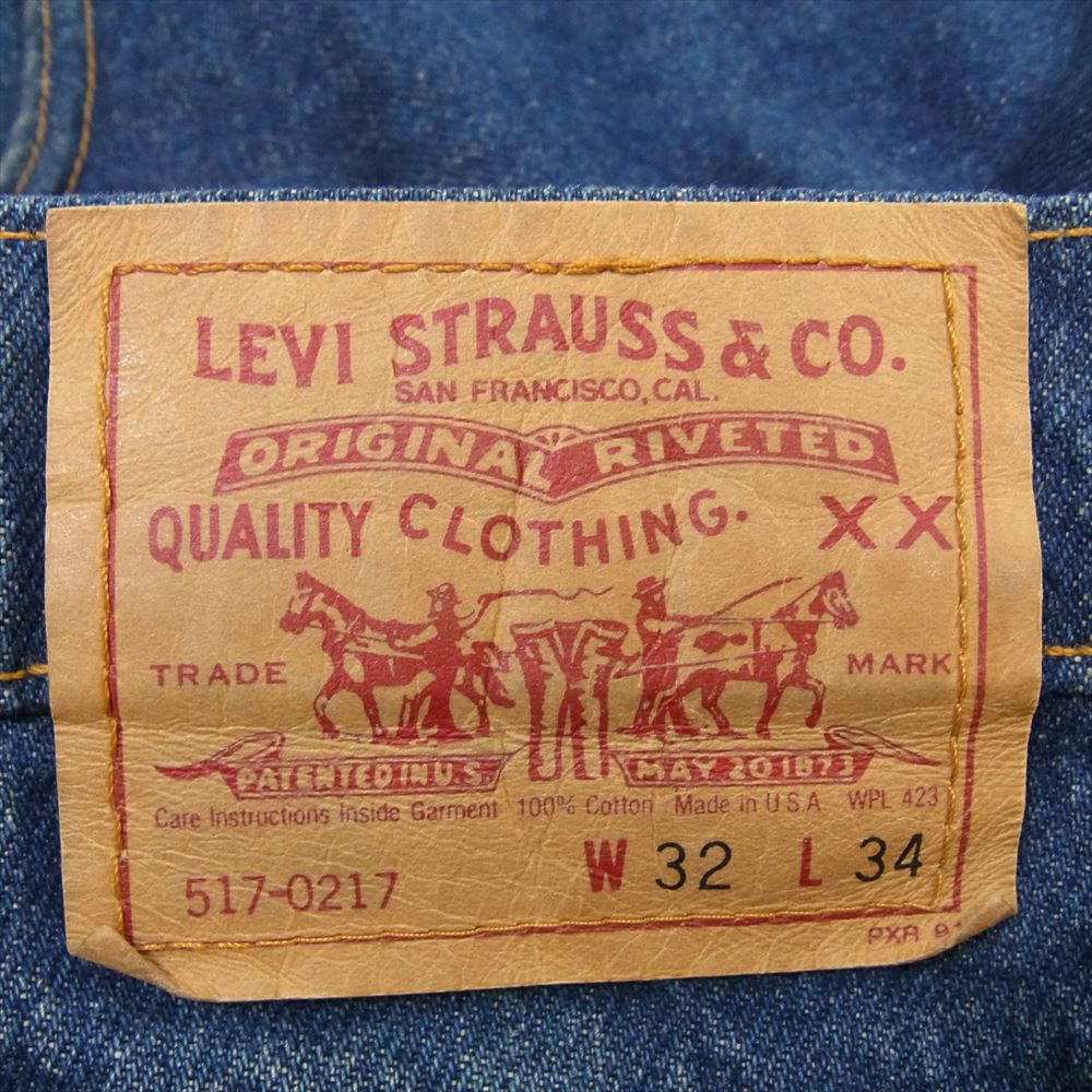 Levi's リーバイス 90s MADE IN USA 517 ブーツカット デニム パンツ インディゴブルー系 32【中古】