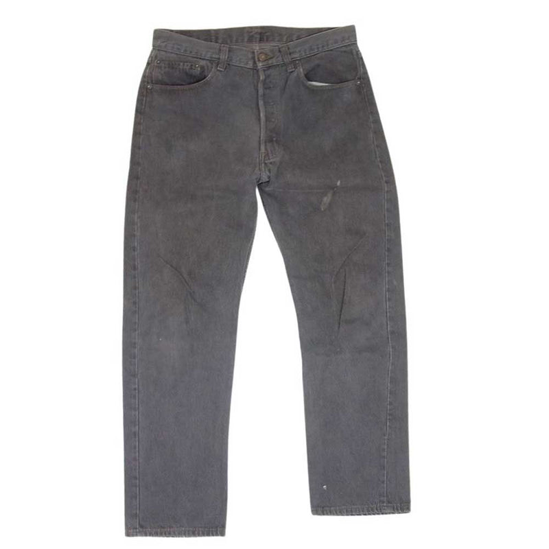 Levi's リーバイス 80s MADE IN USA 501 ストレート デニム パンツ ボタンフライ 後染め グレー系 33【中古】