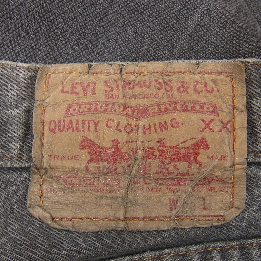 Levi's リーバイス 80s MADE IN USA 501 ストレート デニム パンツ ボタンフライ 後染め グレー系 33【中古】