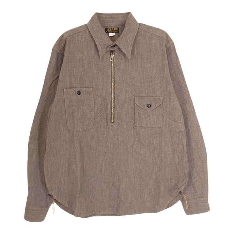 JELADO ジェラード AG81118 Ciggy Shirt シギー シャツ ハーフジップ 長袖 シャツ ブラウン系 M【中古】