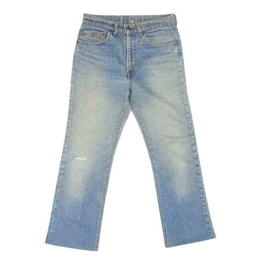 Levi's リーバイス 70s MADE IN USA 517 66後期 刻印16 ブーツカット デニム パンツ 42TALON ジップ チェーンステッチ 均等V インディゴブルー系 32【中古】