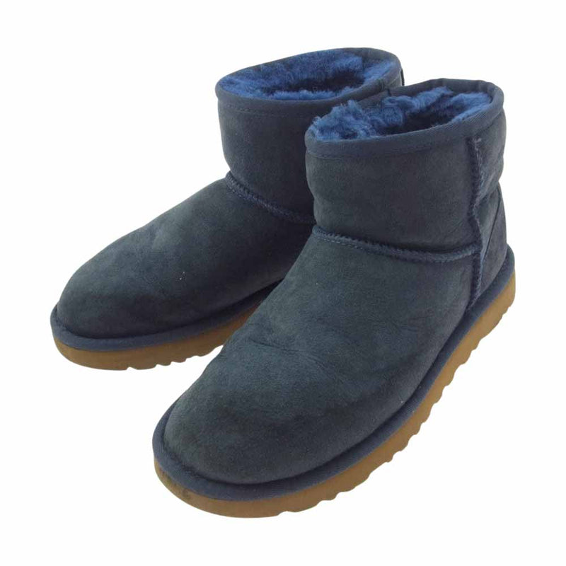 UGG アグ 1016222 Classic Mini II クラシックミニ ムートン ブーツ ブルー系 24cm【中古】