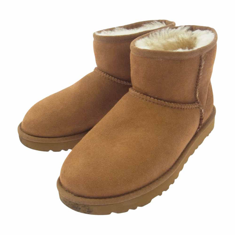 UGG アグ 1016222 Classic Mini II クラシックミニ ムートン ブーツ ライトブラウン系【中古】