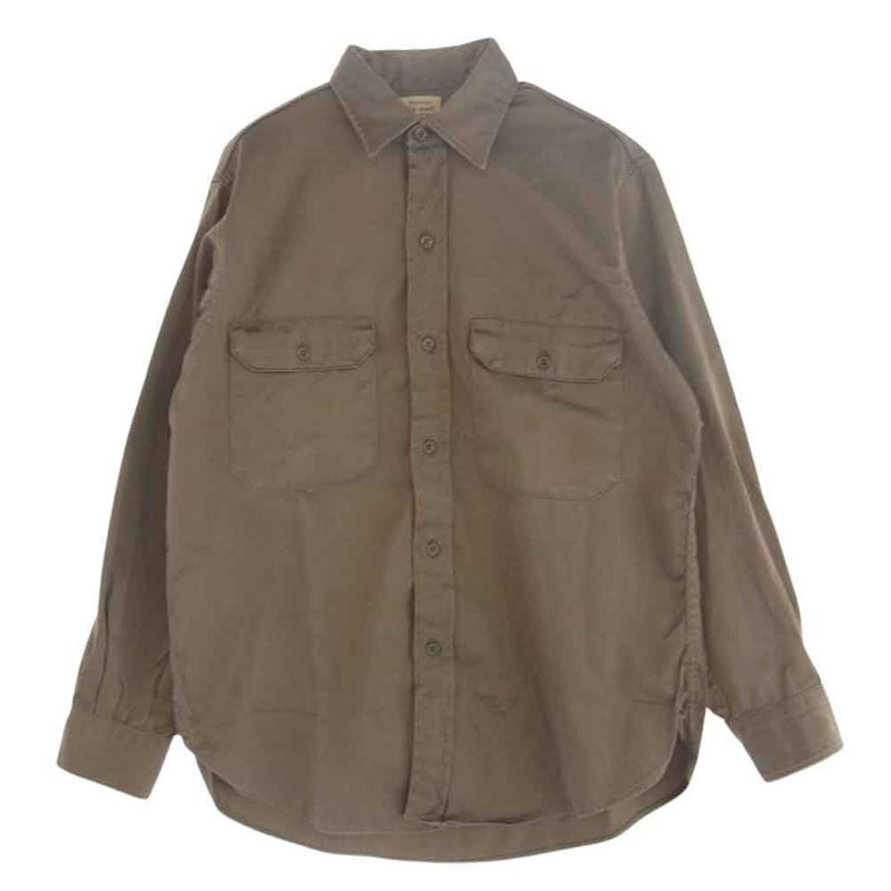 BIG MAC ビッグマック 50s 50年代 PENNYS WASH WEAR KAYAK Button Up Work Shirt ワークシャツ 長袖 シャツ ライトブラウン系【中古】