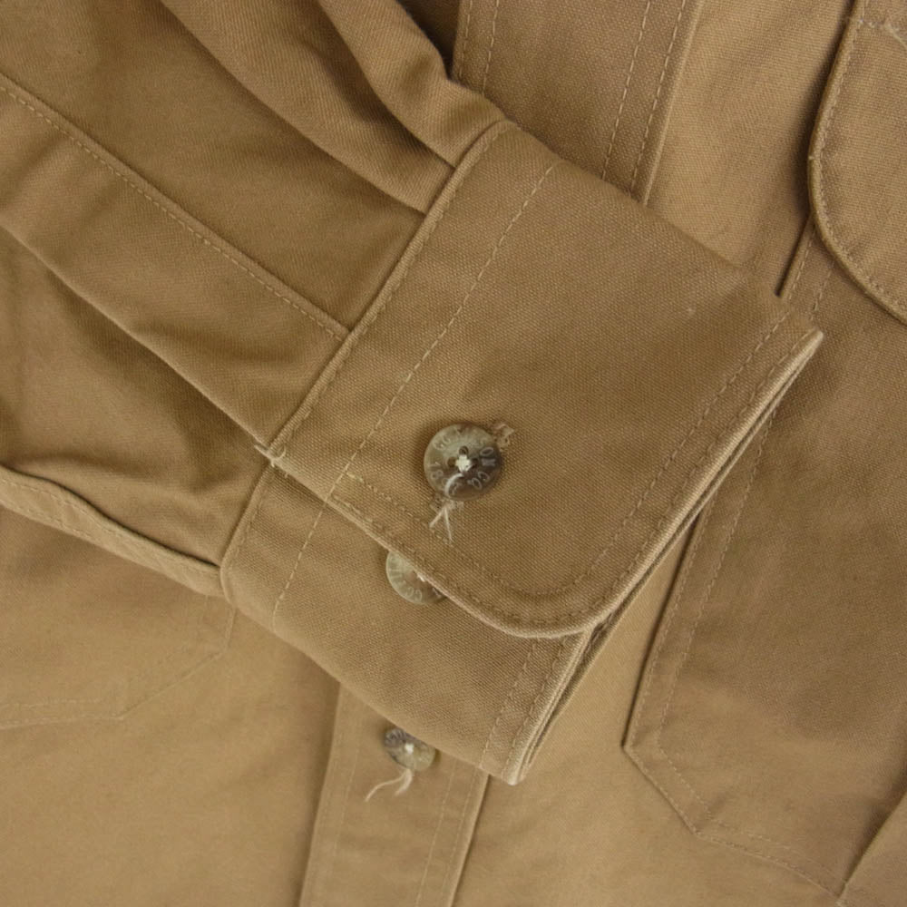 FILSON フィルソン USA製 60s 60年代 円形タグ 452 コットンダック カバーオール シャツ ジャケット ベージュ系 S【中古】