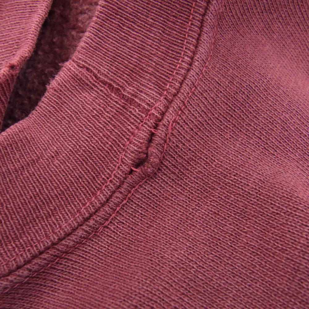 Champion チャンピオン 70s 単色タグ前期 REVERSE WEAVE リバースウィーブ NORTHEASTERN アーチプリント クルーネック スウェット トレーナー エンジ系 M【中古】