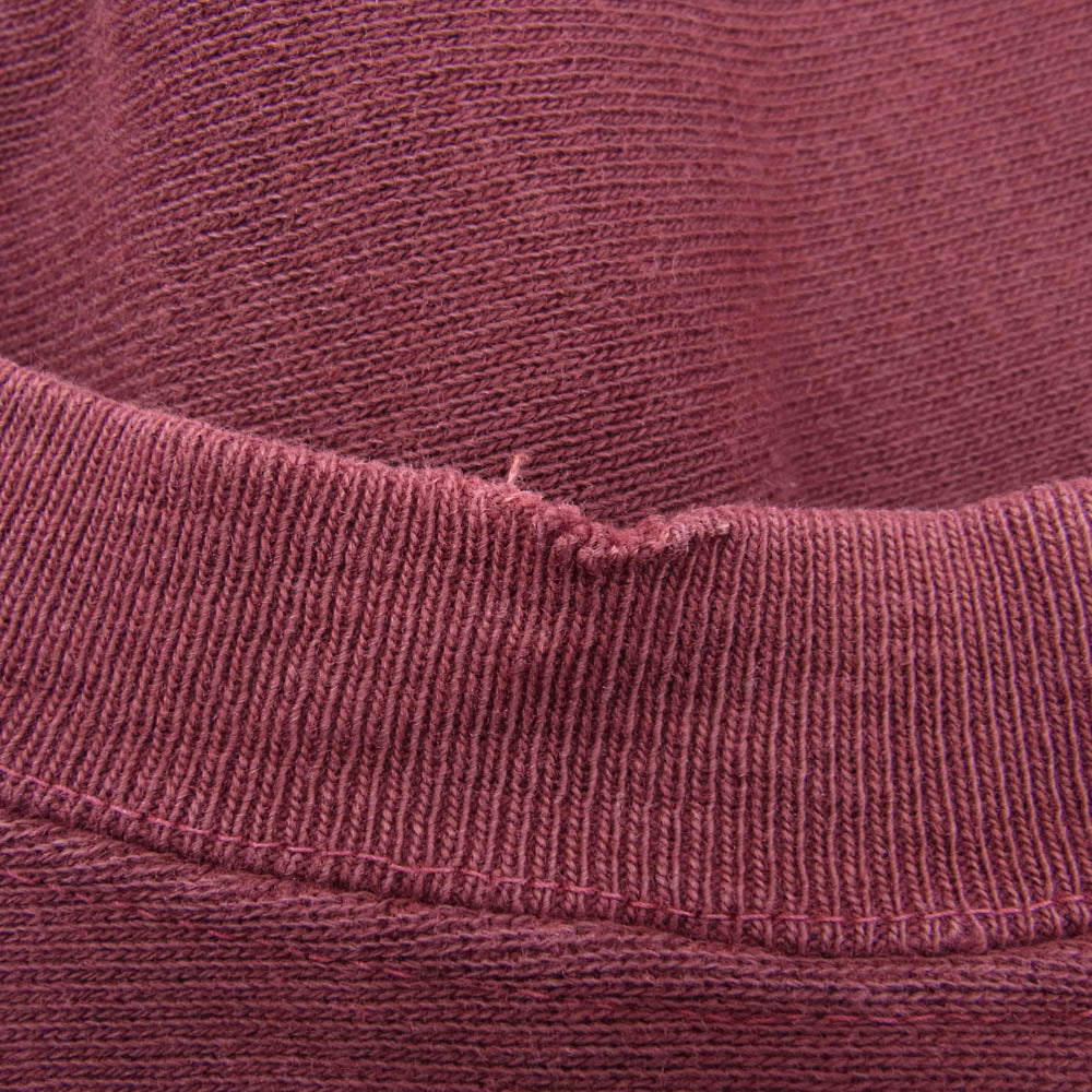 Champion チャンピオン 70s 単色タグ前期 REVERSE WEAVE リバースウィーブ NORTHEASTERN アーチプリント クルーネック スウェット トレーナー エンジ系 M【中古】
