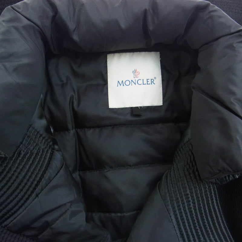 MONCLER モンクレール 1209S4697305 × sacai サカイ SAKIE サキ ポンチョ ダウン ジャケット ブラック系 1【中古】