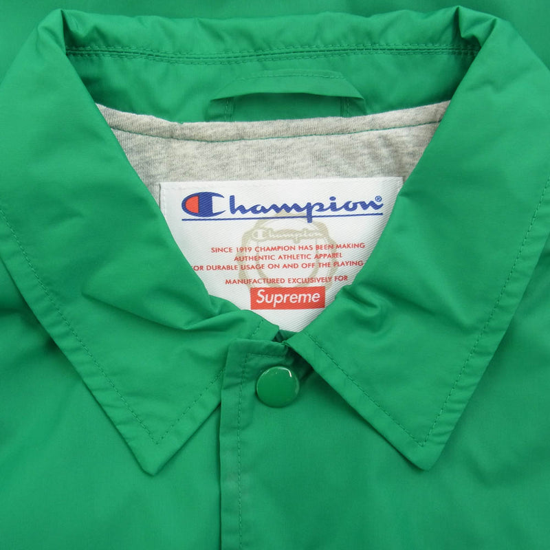 Supreme シュプリーム 24SS × Champion Coaches Jacket チャンピオン コーチジャケット グリーン系 L【極上美品】【中古】