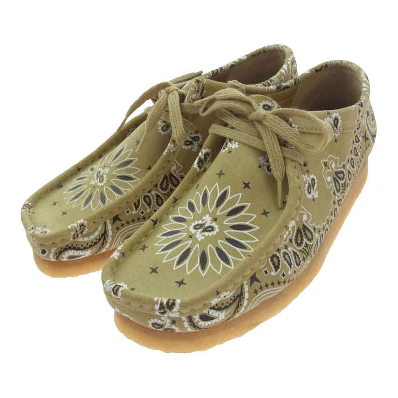 Supreme シュプリーム 19SS × Clarks Bandana Wallabee クラークス バンダナ ワラビー モカシン シューズ ベージュ系 UK8【極上美品】【中古】