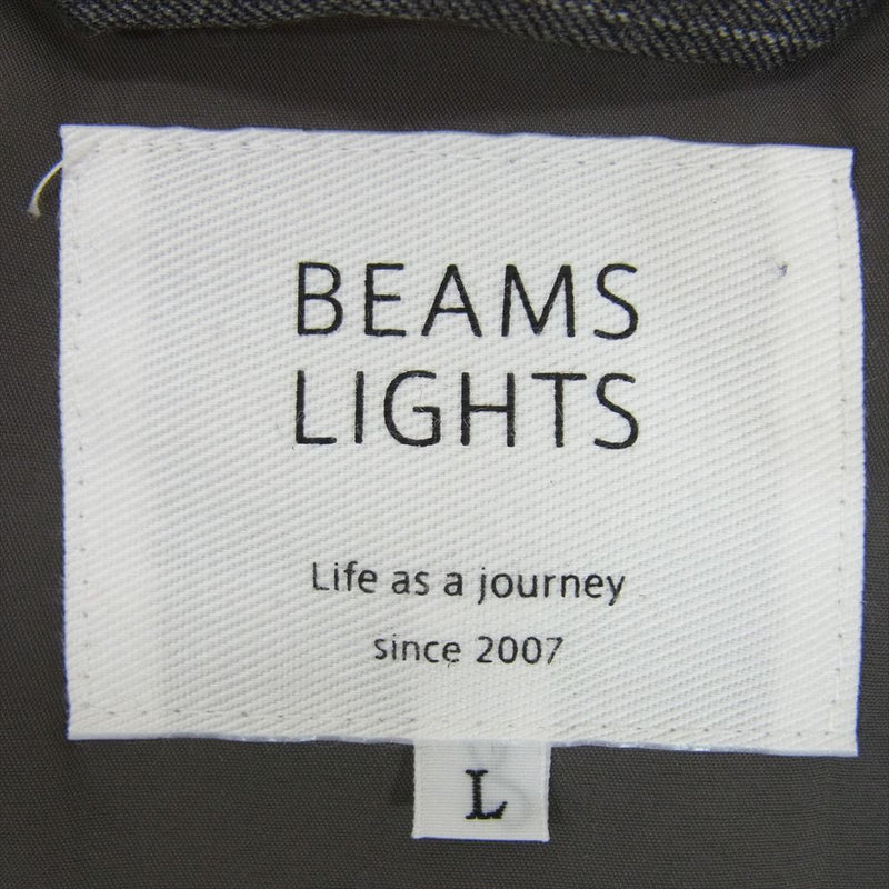 BEAMS ビームス 51-18-0327-012 LIGHTS ライツ KOMATHERMO ピンストライプ ダブルジップ ブルゾン グレー系 L【美品】【中古】