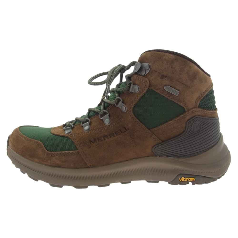 MERRELL メレル J16929 ONTARIO 85 MID WATERPROOF オンタリオ ミッド ウォータープルーフ 撥水 トレッキングブーツ ブラウン系 グリーン系 28cm【中古】