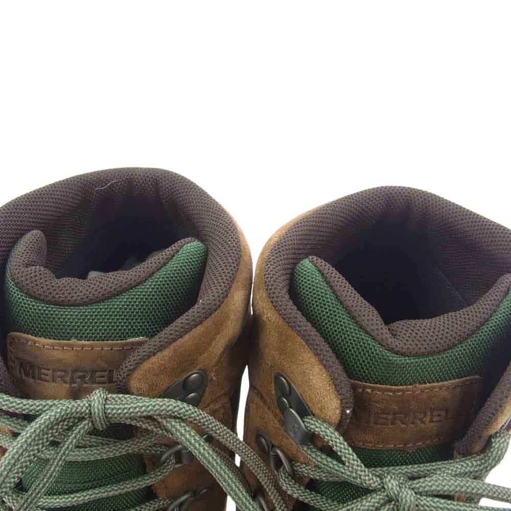 MERRELL メレル J16929 ONTARIO 85 MID WATERPROOF オンタリオ ミッド ウォータープルーフ 撥水 トレッキングブーツ ブラウン系 グリーン系 28cm【中古】