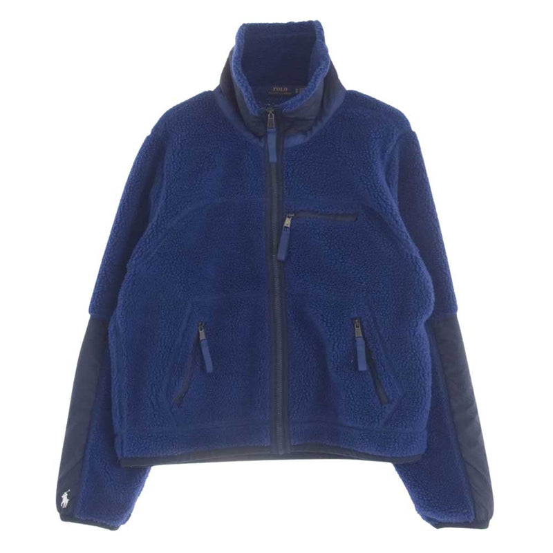 POLO RALPH LAUREN ポロ・ラルフローレン ジップアップ ボア フリース ジャケット ブルー系 XL【中古】