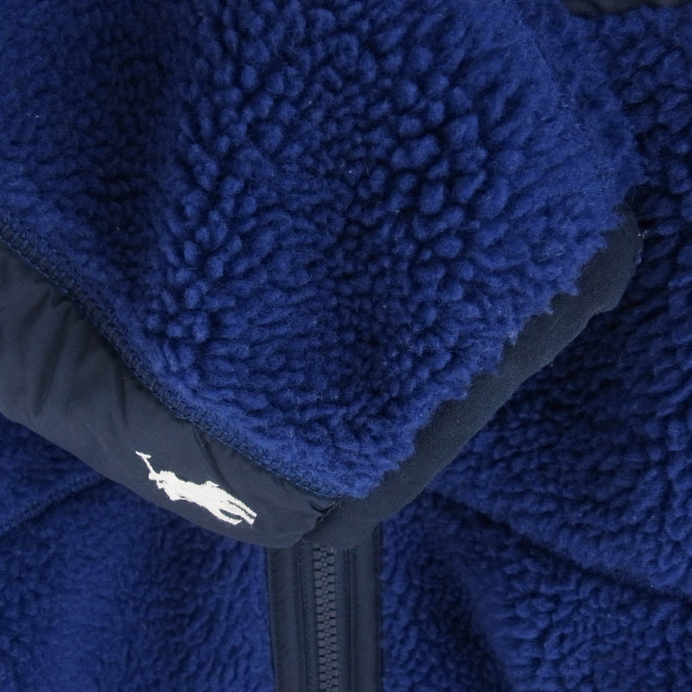 POLO RALPH LAUREN ポロ・ラルフローレン ジップアップ ボア フリース ジャケット ブルー系 XL【中古】