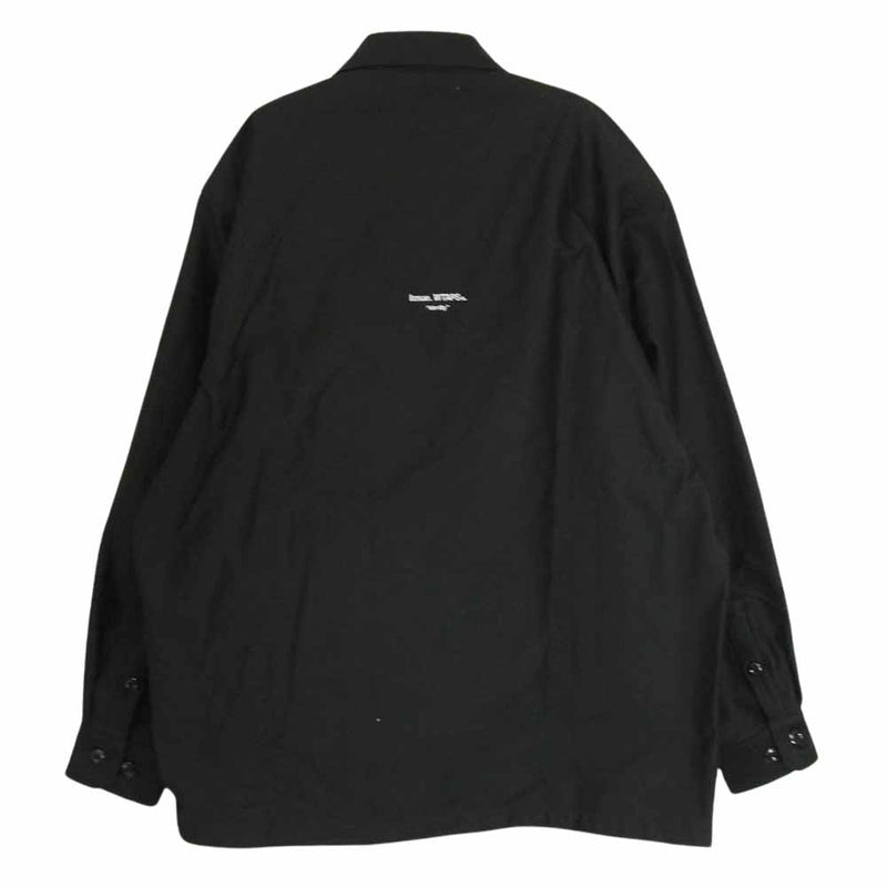 WTAPS ダブルタップス 24SS 241CWDT-SHM02 CBW 01 LS COTTON SATIN IDENTITY ユーティリティ長袖 シャツ ジャケット ブラック系 X02【中古】