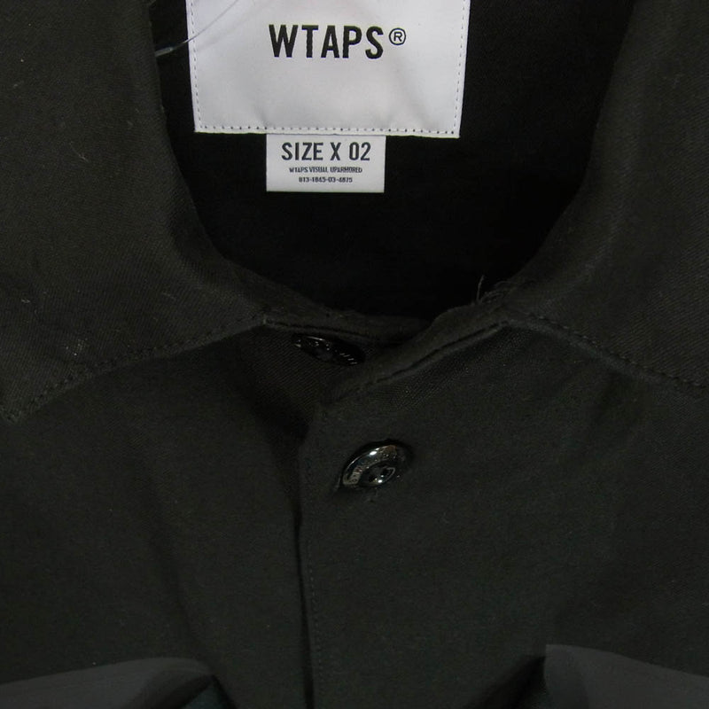 WTAPS ダブルタップス 24SS 241CWDT-SHM02 CBW 01 LS COTTON SATIN IDENTITY ユーティリティ長袖 シャツ ジャケット ブラック系 X02【中古】