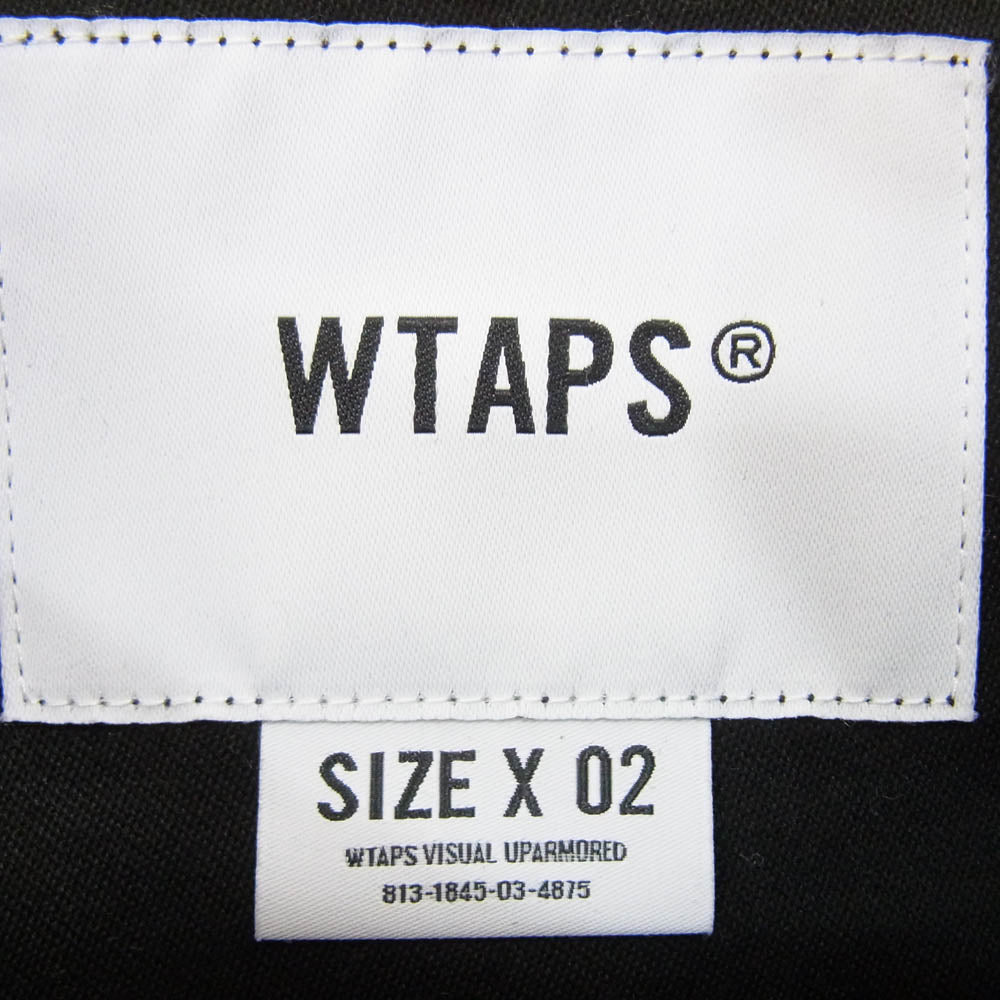 WTAPS ダブルタップス 24SS 241CWDT-SHM02 CBW 01 LS COTTON SATIN IDENTITY ユーティリティ長袖 シャツ ジャケット ブラック系 X02【中古】