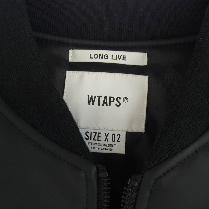 WTAPS ダブルタップス 21AW 212BRDT-JKM05 YT13 JACKET シンセティック レザー ジャケット スタジャン ブラック系 02【中古】