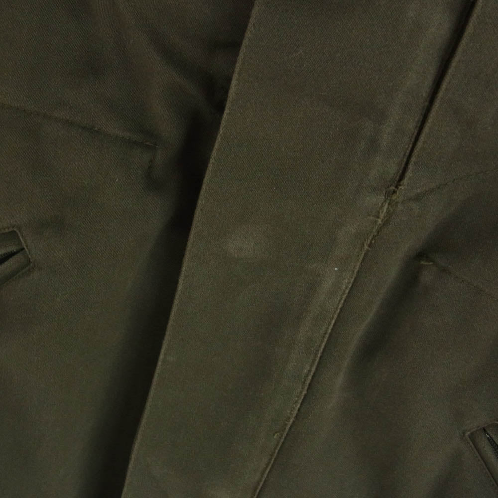 ミリタリー スタンドカラー ジップアップ ミリタリージャケット カーキ系【中古】