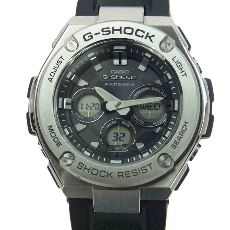 CASIO G-SHOCK カシオ ジーショック GST-W310-1AJF G-STEEL ステンレススチール デジアナ 電波ソーラー 腕時計 ブラック系【美品】【中古】