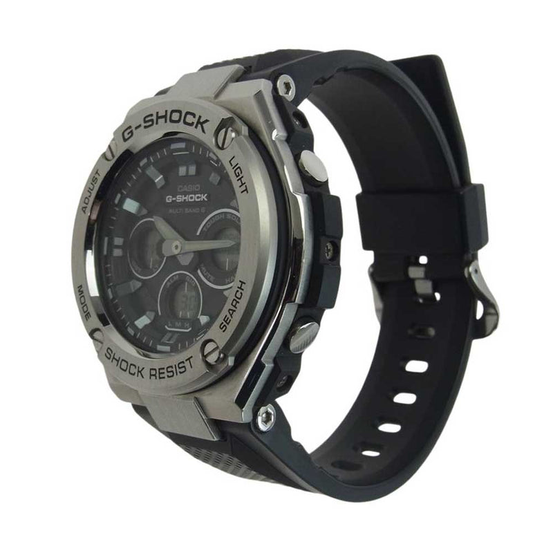 CASIO G-SHOCK カシオ ジーショック GST-W310-1AJF G-STEEL ステンレススチール デジアナ 電波ソーラー 腕時計 ブラック系【美品】【中古】