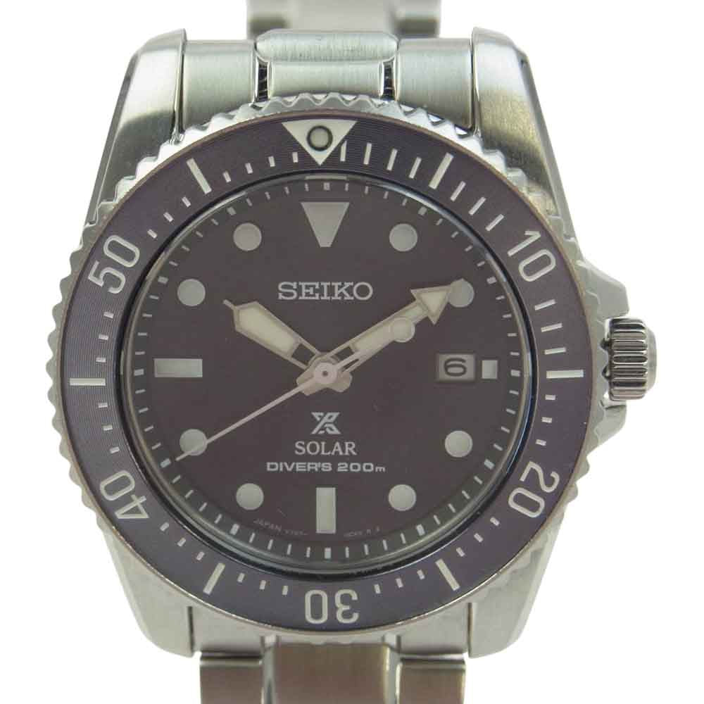 SEIKO セイコー V147-0CS0 PROSPEX プロスペックス SBDN071 V147-0CS0 ダイバースキューバ ソーラー クォーツ 腕時計 シルバー系【中古】