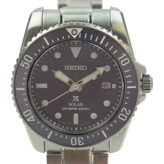 SEIKO セイコー V147-0CS0 PROSPEX プロスペックス SBDN071 V147-0CS0 ダイバースキューバ ソーラー クォーツ 腕時計 シルバー系【中古】