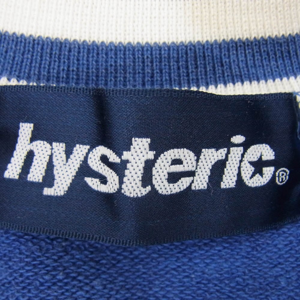 HYSTERIC GLAMOUR ヒステリックグラマー 2CJ-2660 バックプリント ワッペン スターファスナー ジップアップ トラックジャケット ブルー系 FREE【中古】