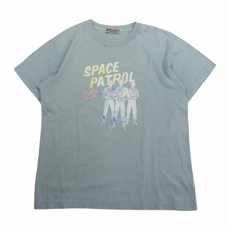 Pherrow's フェローズ SPACE PATROL プリント 半袖 クルーネック Tシャツ ブルー系 M【中古】