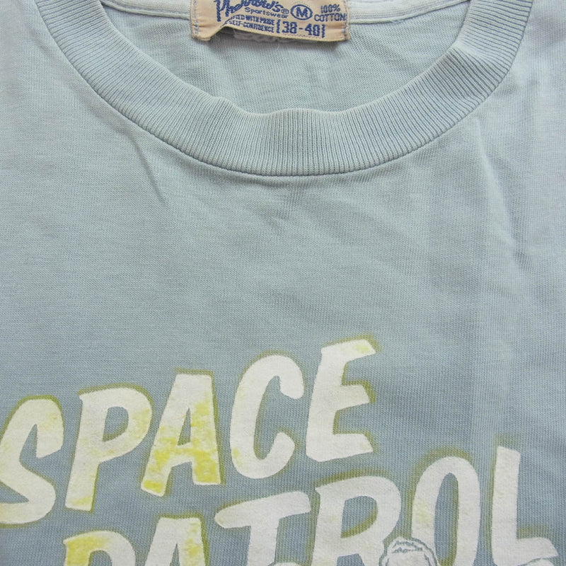 Pherrow's フェローズ SPACE PATROL プリント 半袖 クルーネック Tシャツ ブルー系 M【中古】