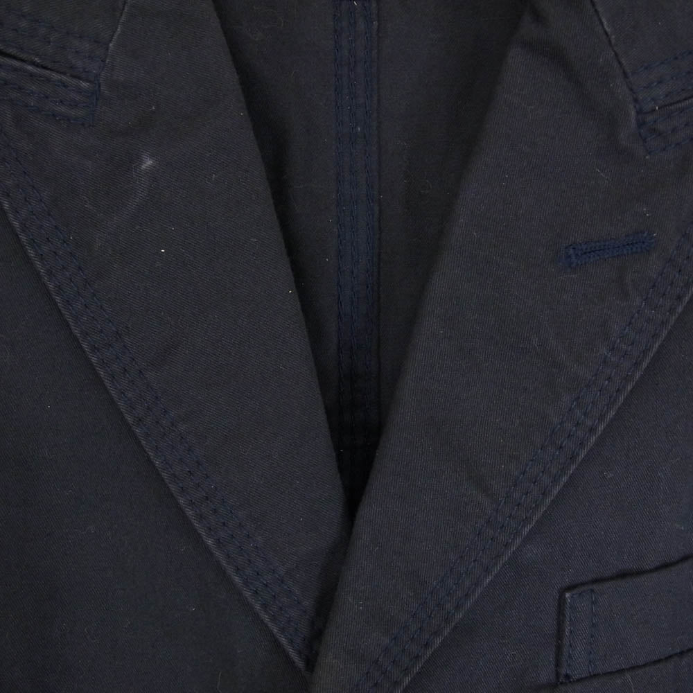 COMME des GARCONS HOMME コムデギャルソンオム HQ-J078 コットン 3B テーラード ジャケット ネイビー系 S【中古】