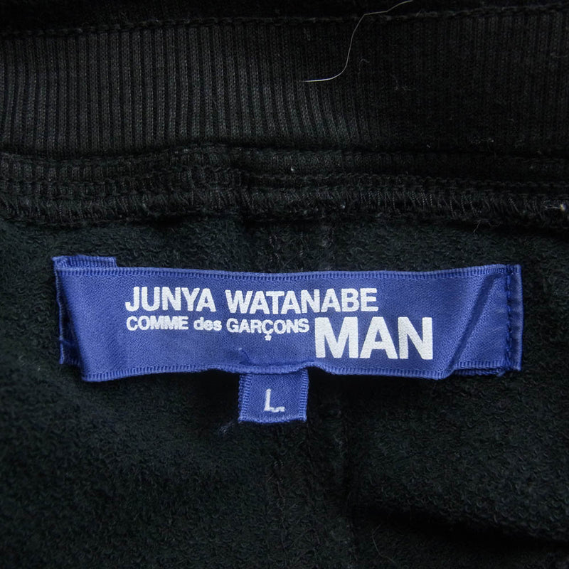 JUNYA WATANABE COMME des GARCONS MAN ジュンヤワタナベコムデギャルソンマン WS-P033 バックポケット メッシュ 切替 ナイロン ジャージー パンツ ブラック系 L【中古】