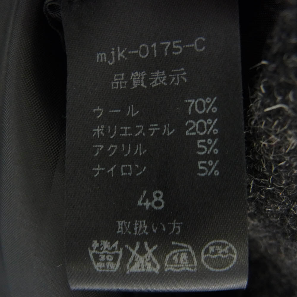 Moonage Devilment ムーンエイジデビルメント mjk-0117 ダブル ライダース ウール コート チェック柄 グレー系 48【中古】