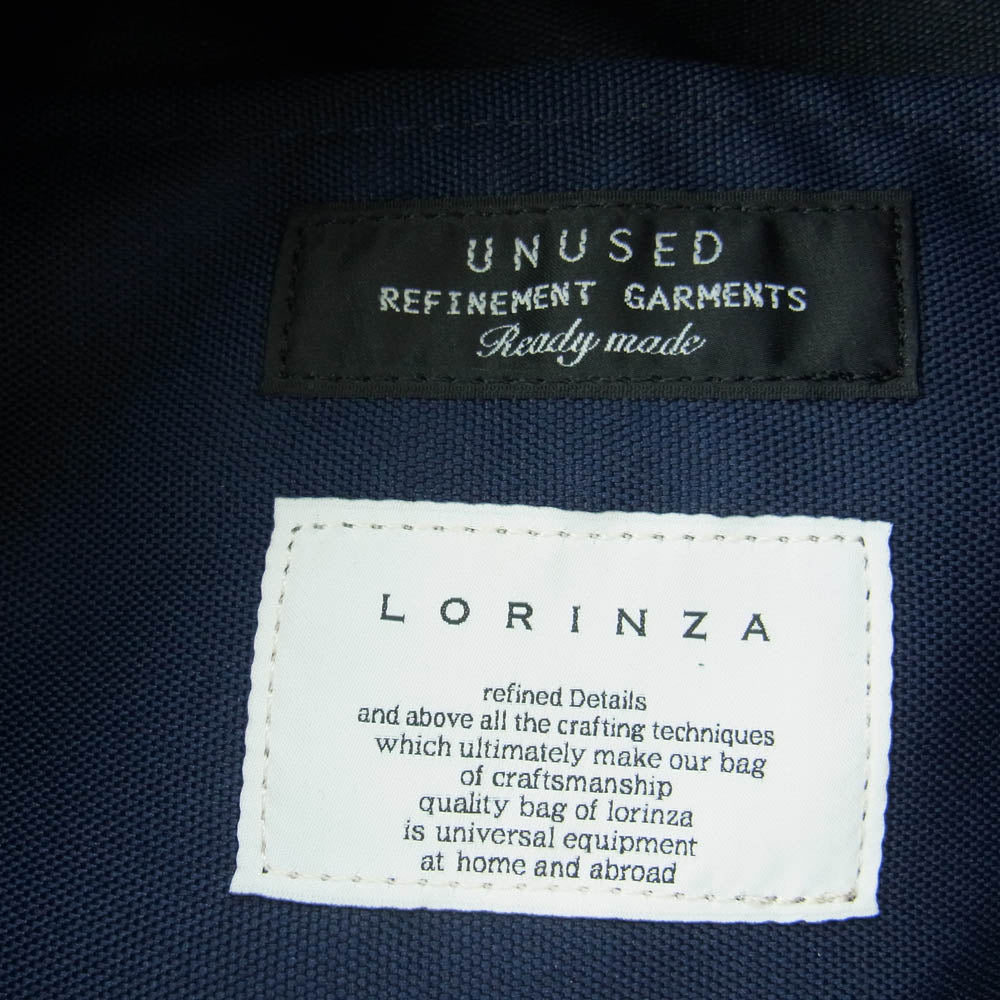 UNUSED アンユーズド × LORINZA フリンジ リュック バックパック ネイビー系【中古】