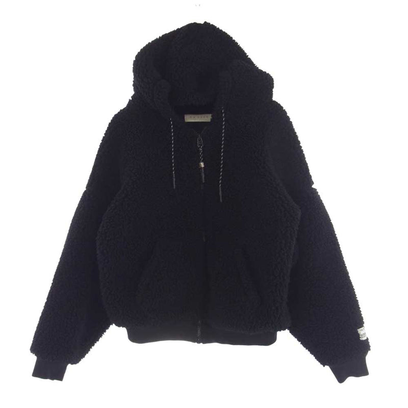 アールエムギャング BOA ZIP HOODIE ボアフリース ジップ フード パーカー ブラック系 F【中古】