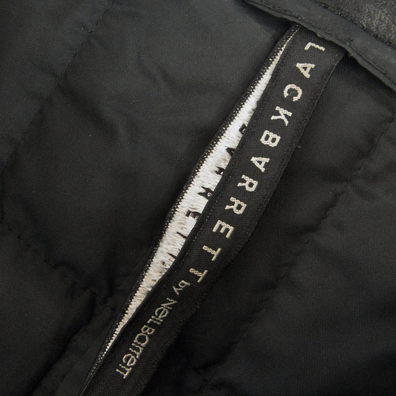 NEIL BARRETT ニールバレット 4MP27-520-09 BLACK BARRETT ブラックバレット カウレザー シングル フルジップ ジャケット ブラック系 2【中古】