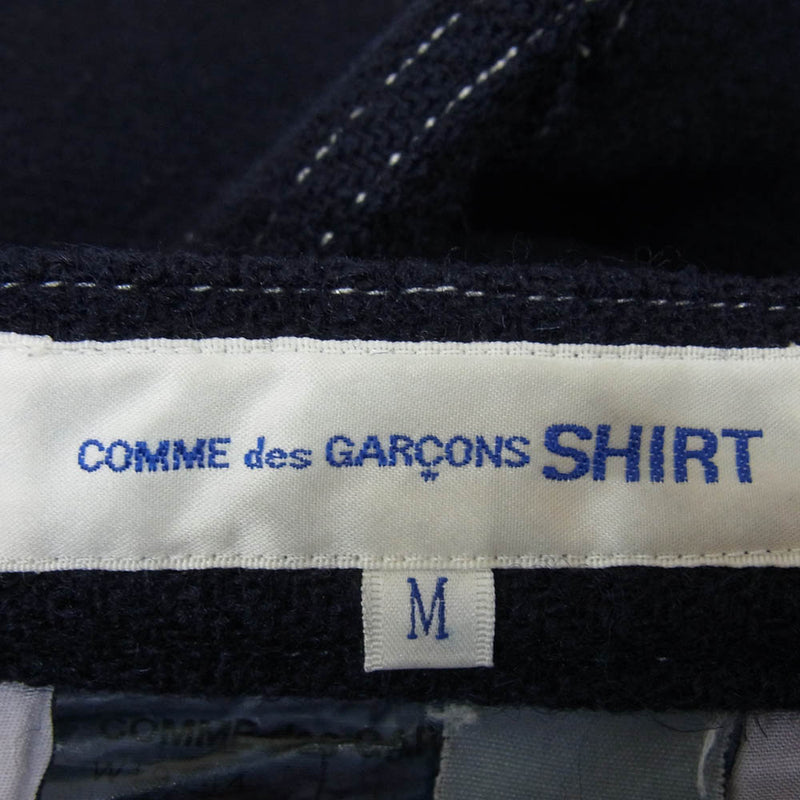 COMME des GARCONS コムデギャルソン SHIRT シャツ W19144 インディゴ染め ウール100％テーパードパンツ ネイビー系 M【中古】