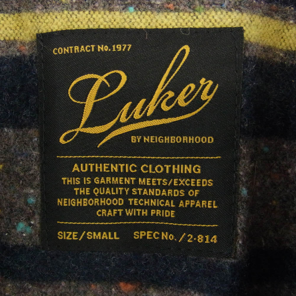 NEIGHBORHOOD ネイバーフッド 132SSLK-JKM01 LUKER BY NEIGHBOR HOOD ルーカーバイネイバーフッド 裏地ブランケット ボタンアップ ライダースジャケット ブラック系 S【中古】