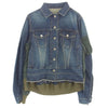 Sacai サカイ 19-04259 異素材切替 MA-1 ドッキング ボンバー デニムジャケット Gジャン インディゴブルー系 1【中古】
