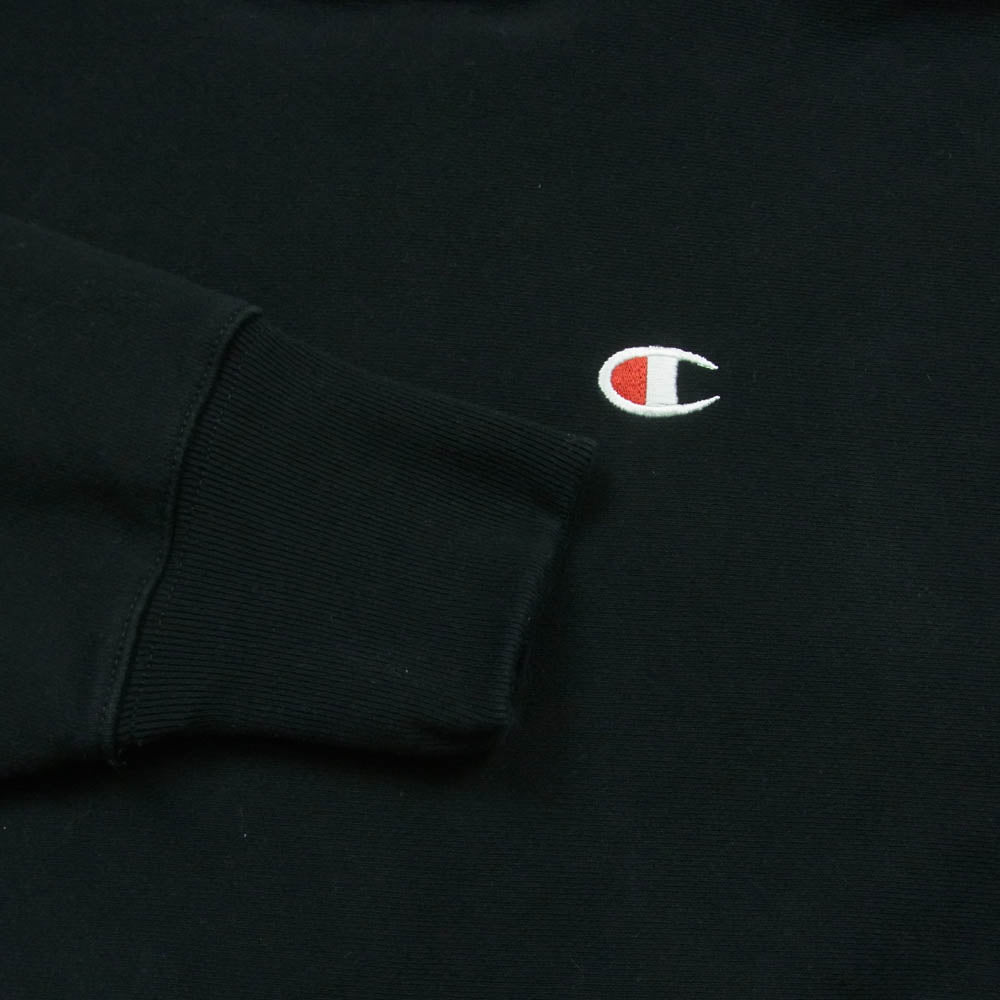 Champion チャンピオン 単色青タグ リバースウィーブ プルオーバー パーカー インドネシア製 ブラック系 XL【中古】