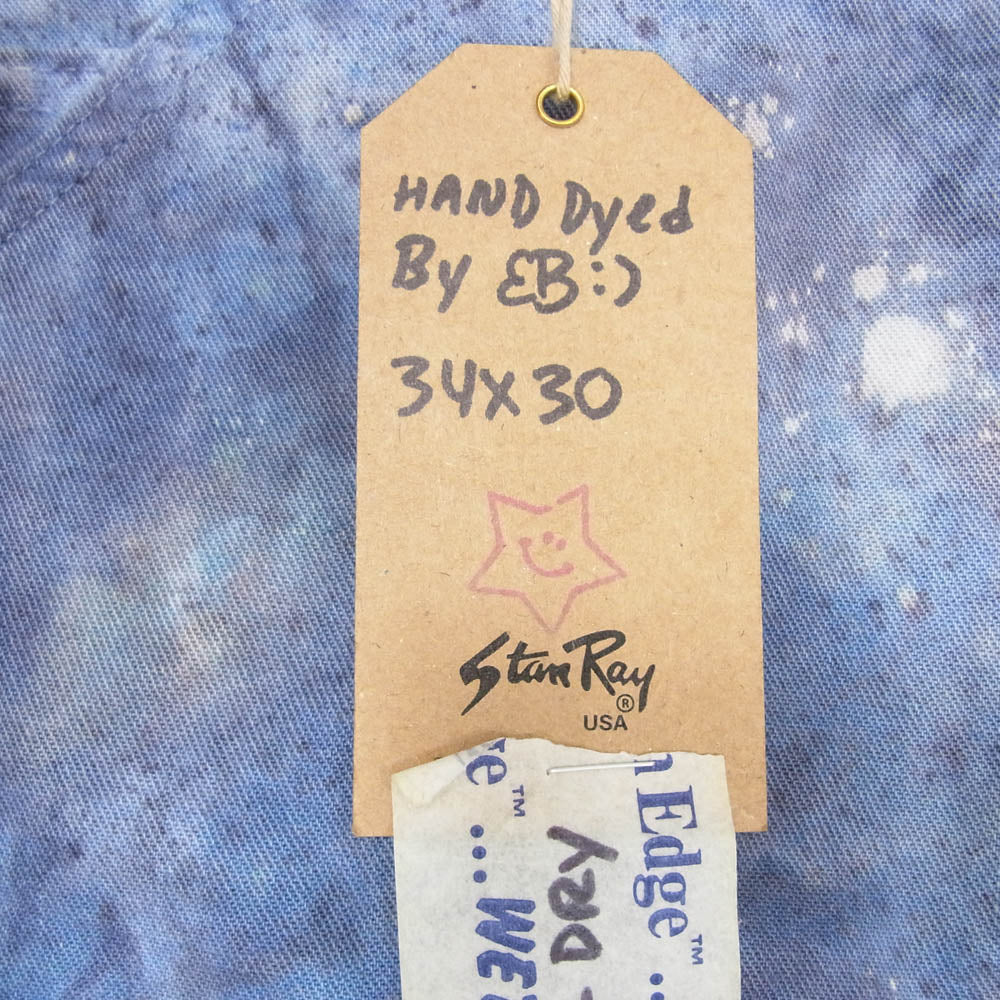 スタンレイ × BOLTA FABRICATIONS × The Almeda Club Stan Ray Hand Dye Double Knee Work Pants ダブルニー ペイント パンツ ブルー系 34【美品】【中古】