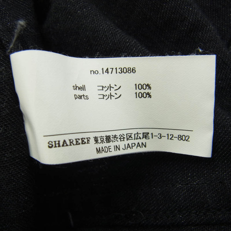 SHAREEF シャリーフ 14713086 デニム 長袖 シャツ ロングシャツ ブラック系 2【中古】