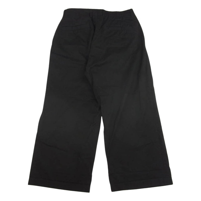 ユニバーサルプロダクツ 193-60504 NO TUCK WIDE CHINO TROUSERS ノータック ワイド チノ トラウザー パンツ チノパン ブラック系 2【中古】