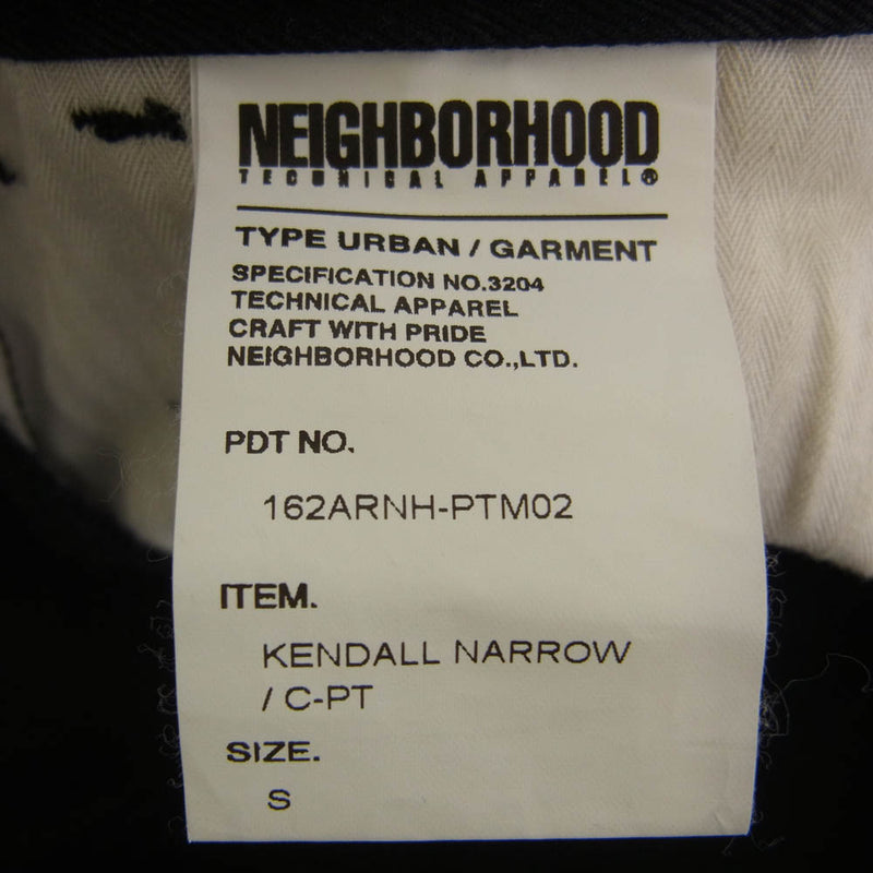 NEIGHBORHOOD ネイバーフッド 162ARNH-PTM02 KENDALL NARROW CHINO PANT チノ パンツ ブラック系 S【中古】