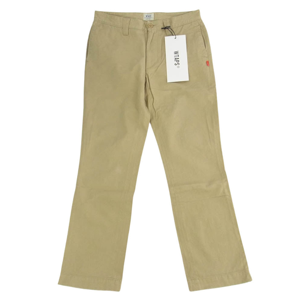 WTAPS ダブルタップス 13AW 132LTDT-PTM05 KHAKI TIGHT TROUSERS.COTTON.WESTPOINT コットン トラウザー パンツ ベージュ系 S【中古】