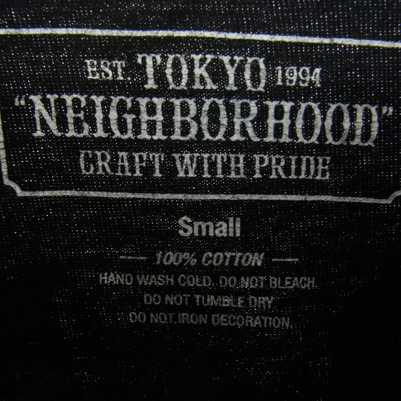 NEIGHBORHOOD ネイバーフッド 182CNH-LT01S SQUAD C-TEE . LS ロゴ 刺繍 長袖 Tシャツ ブラック系 S【中古】