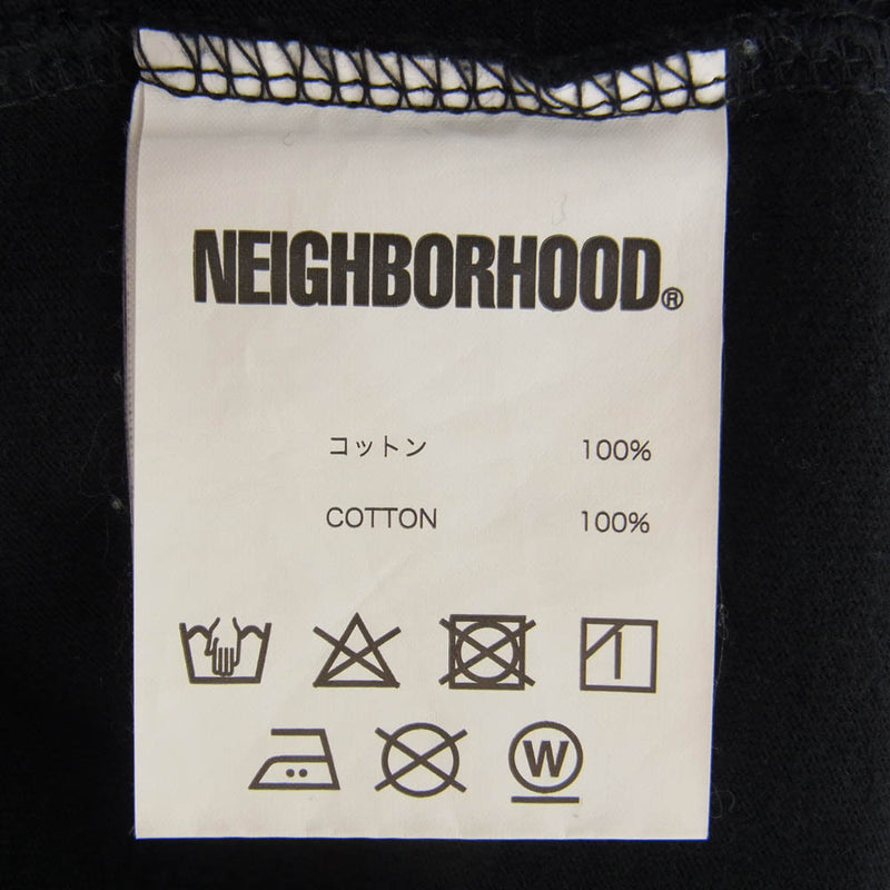 NEIGHBORHOOD ネイバーフッド 182CNH-LT01S SQUAD C-TEE . LS ロゴ 刺繍 長袖 Tシャツ ブラック系 S【中古】