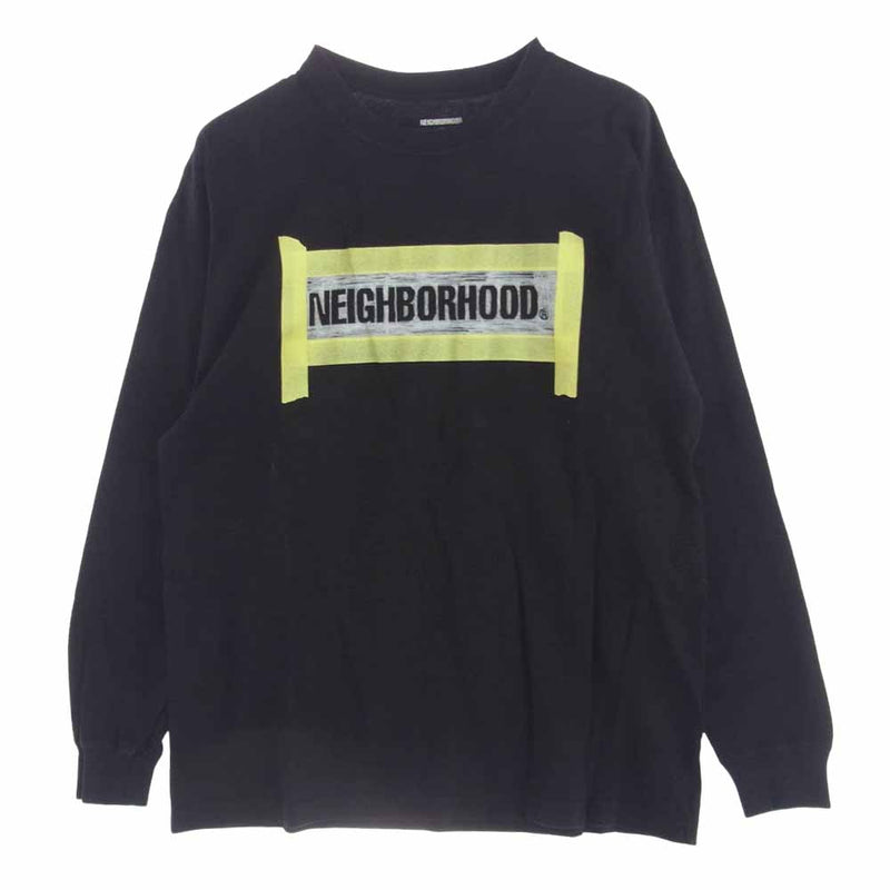 NEIGHBORHOOD ネイバーフッド 20AW 202PCNH-LT13 TAPE C-TEE.LS テープ ボックス ロゴ 長袖 Tシャツ ブラック系 S【中古】