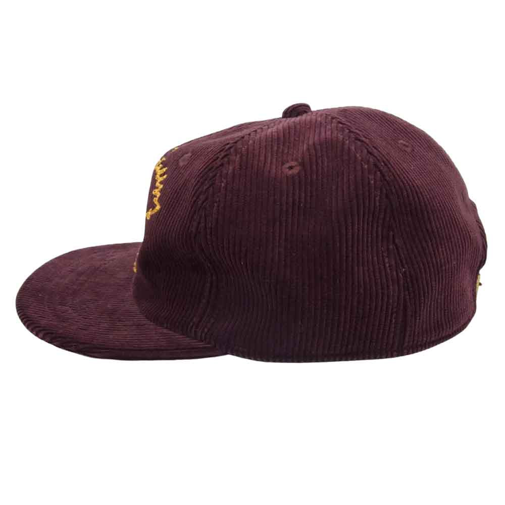 THE FLAT HEAD ザフラットヘッド コーデュロイ トラッカー キャップ  帽子 エンジ系【中古】